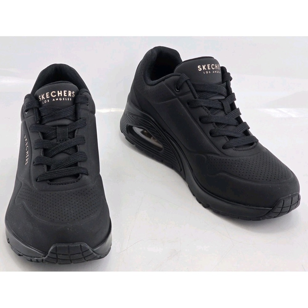 Skechers Women's UNO Stand On Air Lace Up Walking Shoes Black Size: 8.5 M